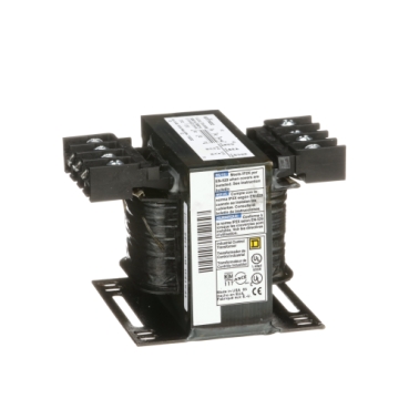 Schneider Electric Control Transformer; 150 VA; 220V/440V/550V; 230V/460V/575V; 240V/480V/600V Primary; 110V; 115V; 120V Secondary; Single-Phase; No Fusing